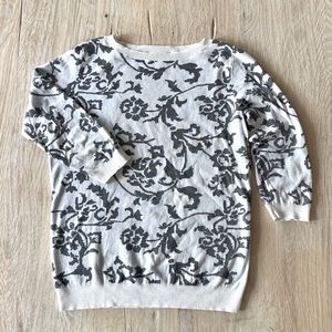 Damask Sweater/ quarter sleeve